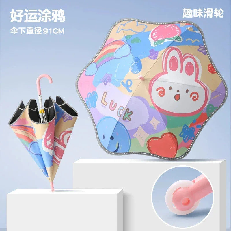 Kids Umbrella With Reflective Strip For Rain And Sun UPF50 - ToylandEU