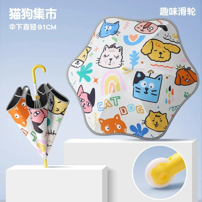 Kids Umbrella With Reflective Strip For Rain And Sun UPF50 - ToylandEU