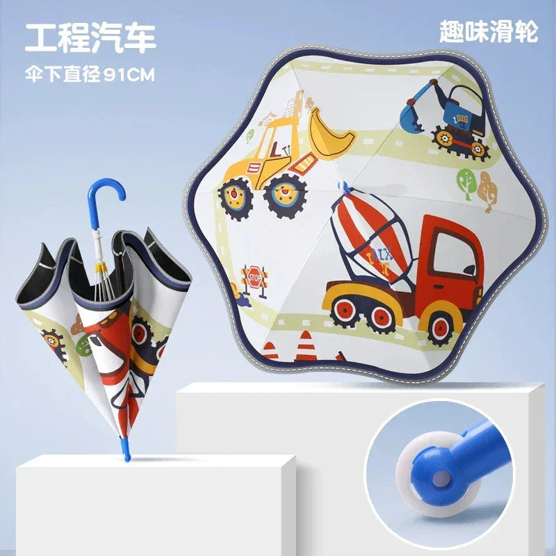 Kids Umbrella With Reflective Strip For Rain And Sun UPF50 - ToylandEU