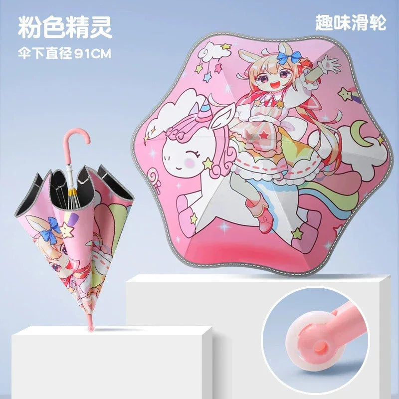 Kids Umbrella With Reflective Strip For Rain And Sun UPF50 - ToylandEU