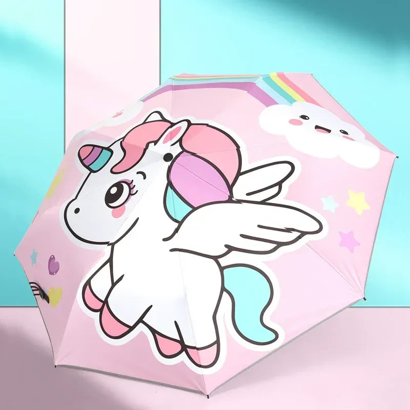 Kids Unicorn Umbrella Automatic Windproof UV Coating - ToylandEU