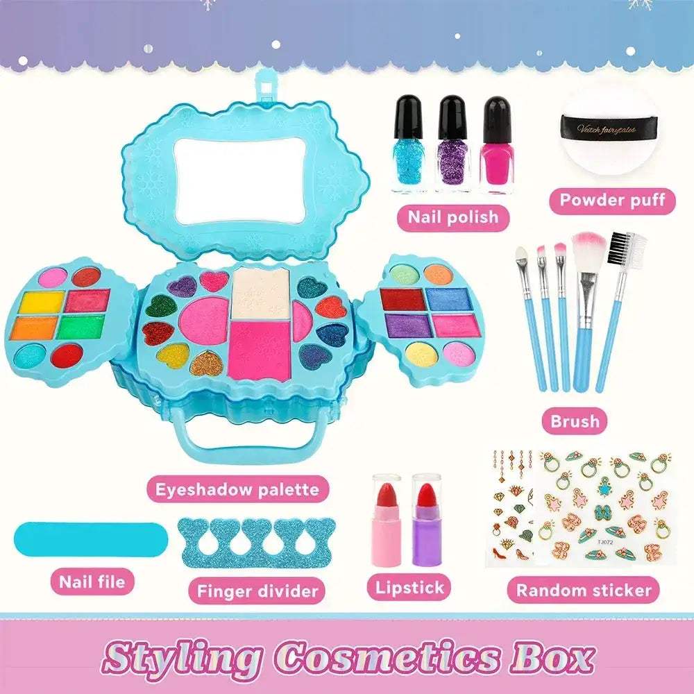 Kids Washable Makeup Kit For Girls With Nail Art Accessories - ToylandEU
