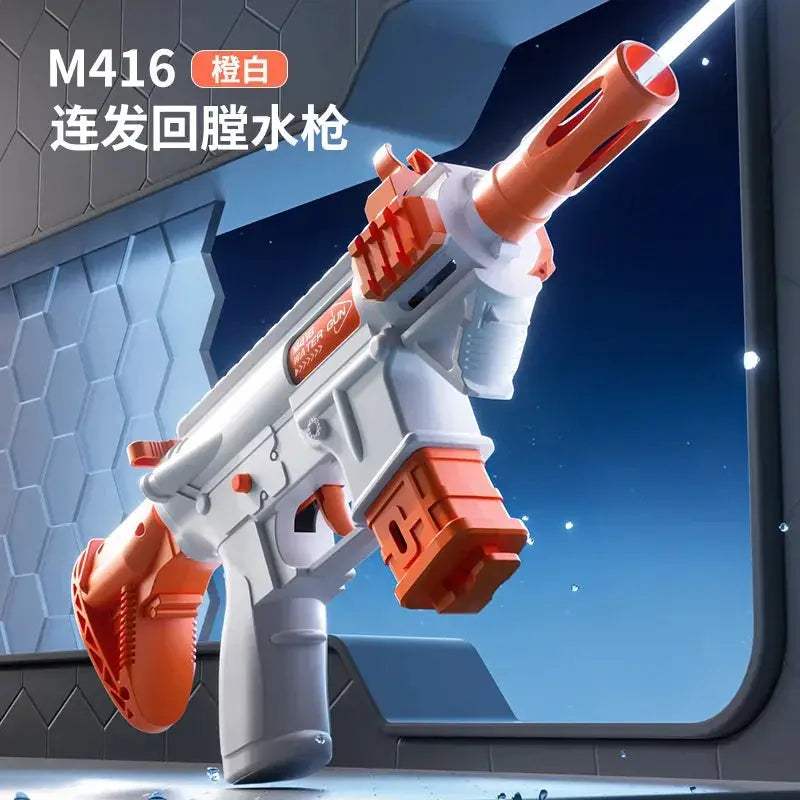 Kids Water Gun M416 Backpressure Toy For Summer Fun - ToylandEU