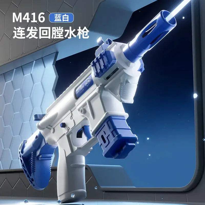 Kids Water Gun M416 Backpressure Toy For Summer Fun - ToylandEU
