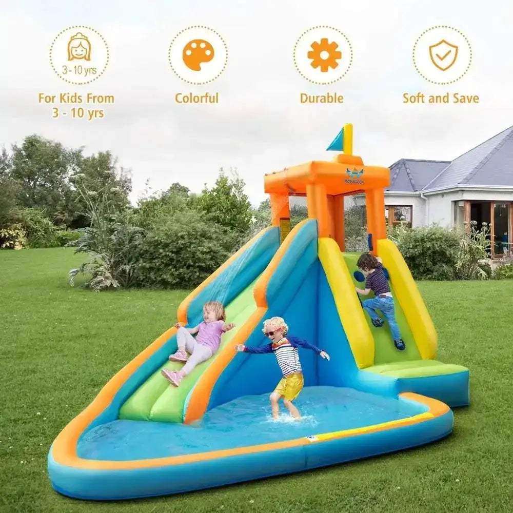 Kids Water Slide And Bounce House With Splash Pool - ToylandEU