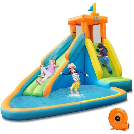  Kids Water Slide Bounce House With Splash Pool Durable -  ToylandEU™