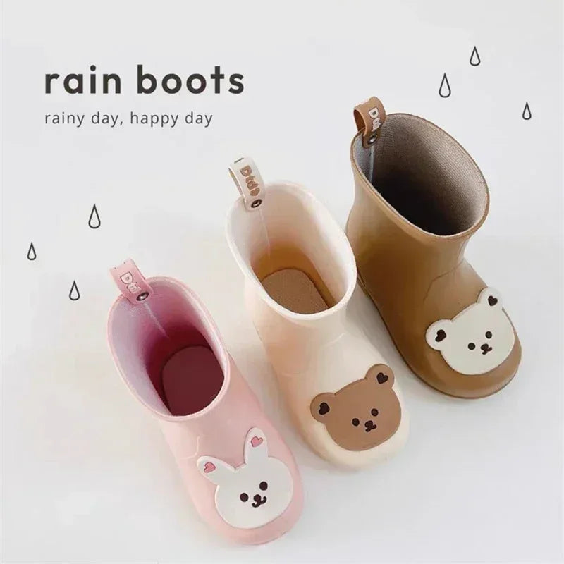 Kids Waterproof Non Slip Rain Boots With Cartoon Animals - ToylandEU