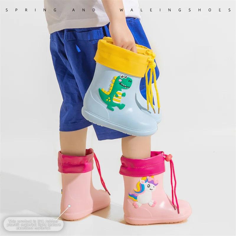 Kids Waterproof Rain Boots | Antiskid Slip-On | Toylandeu