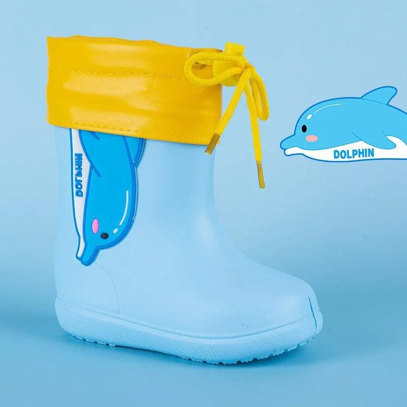 Kids Waterproof Rain Boots | Antiskid Slip-On | Toylandeu