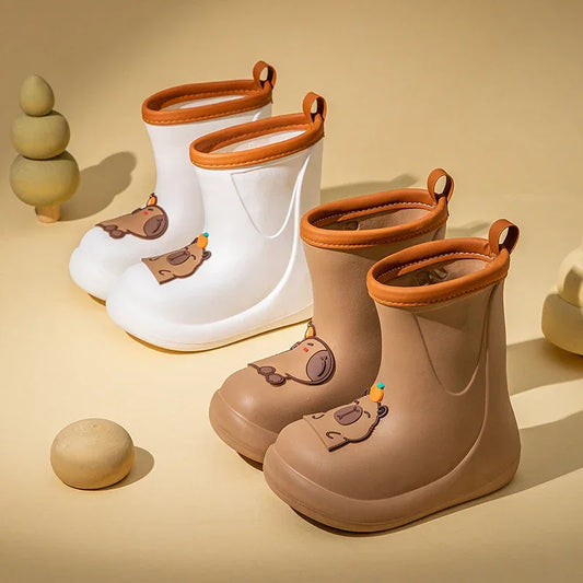 Kids Waterproof Rain Boots Capybara Design Slip On - ToylandEU