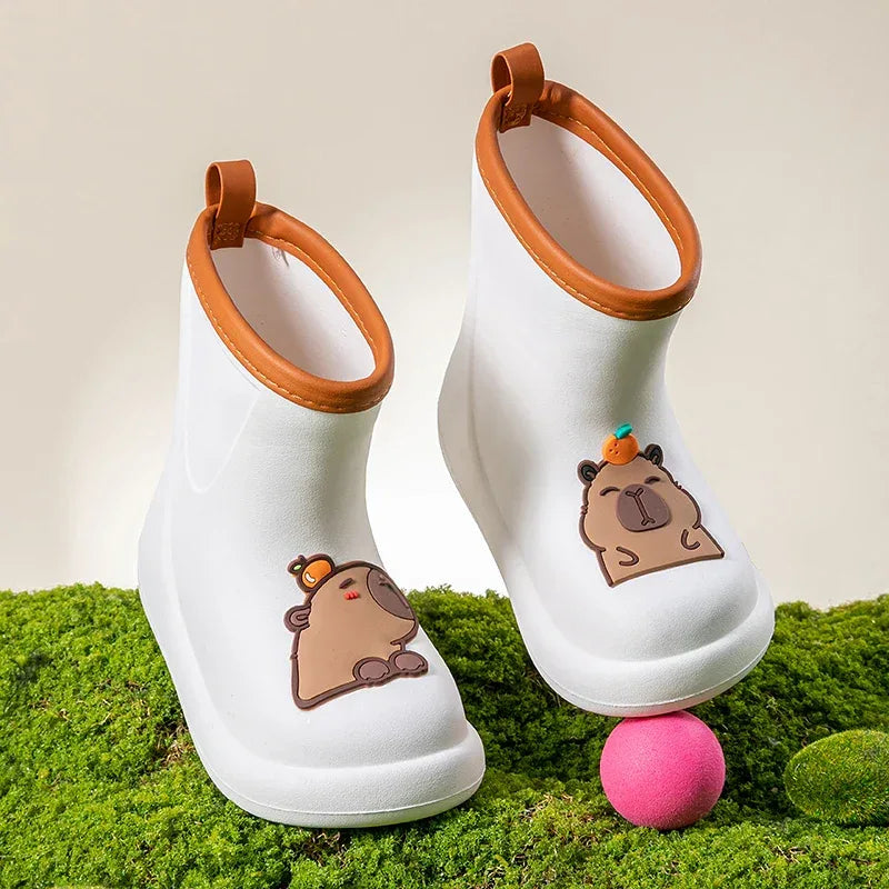 Kids Waterproof Rain Boots Capybara Design Slip On - ToylandEU