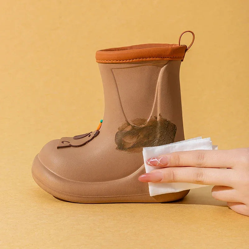 Kids Waterproof Rain Boots Capybara Design Slip On - ToylandEU