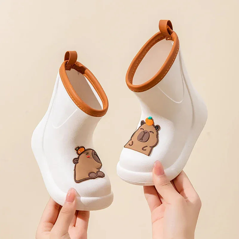 Kids Waterproof Rain Boots Capybara Design Slip On - ToylandEU