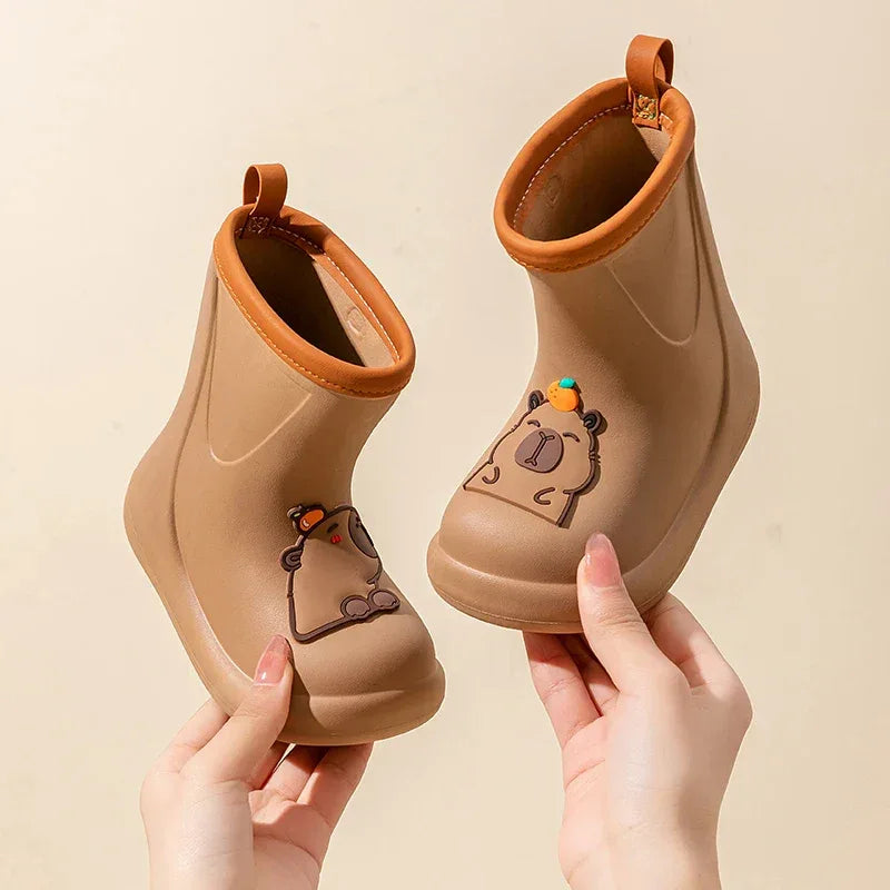 Kids Waterproof Rain Boots Capybara Design Slip On - ToylandEU