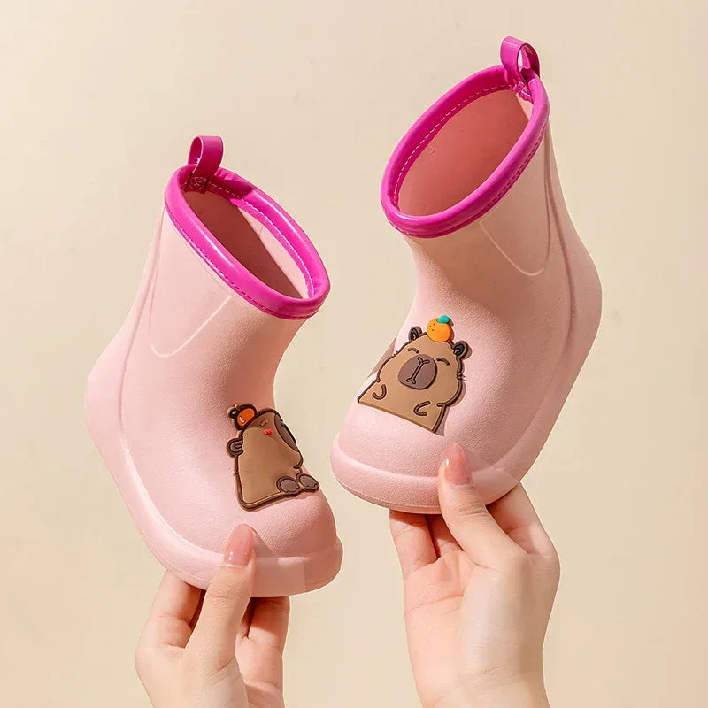 Kids Waterproof Rain Boots Capybara Design Slip On - ToylandEU