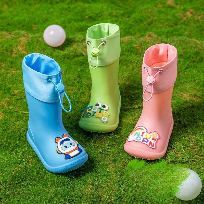 Kids Waterproof Rain Boots | PVC Nonskid Above Knee | Toylandeu