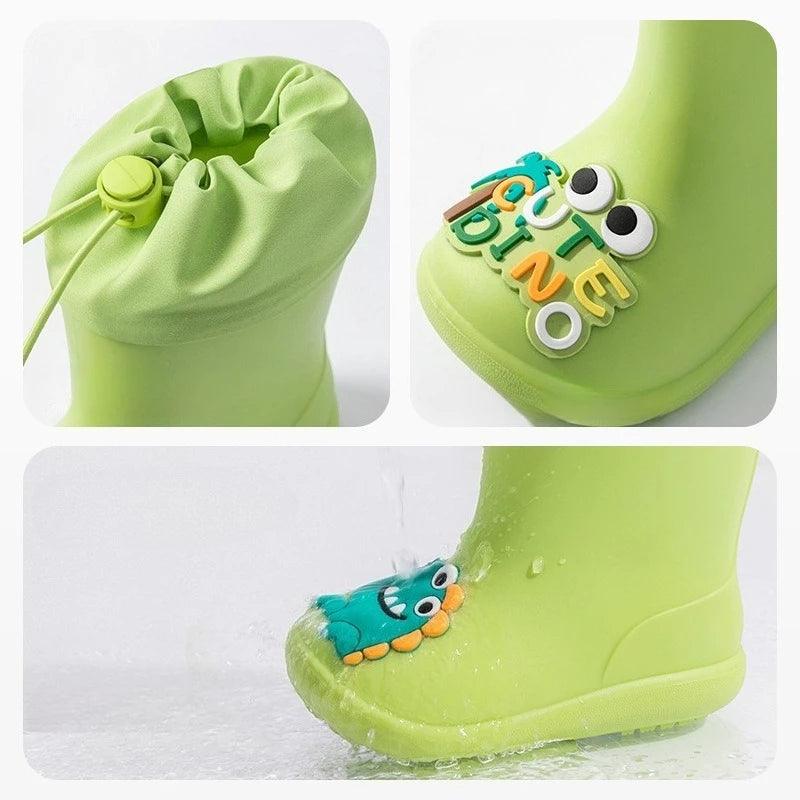 Kids Waterproof Rain Boots | PVC Nonskid Above Knee | Toylandeu