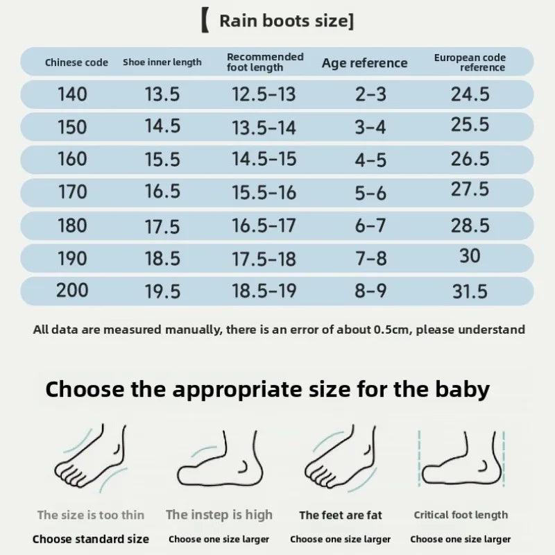 Kids Waterproof Rain Boots | PVC Nonskid Above Knee | Toylandeu