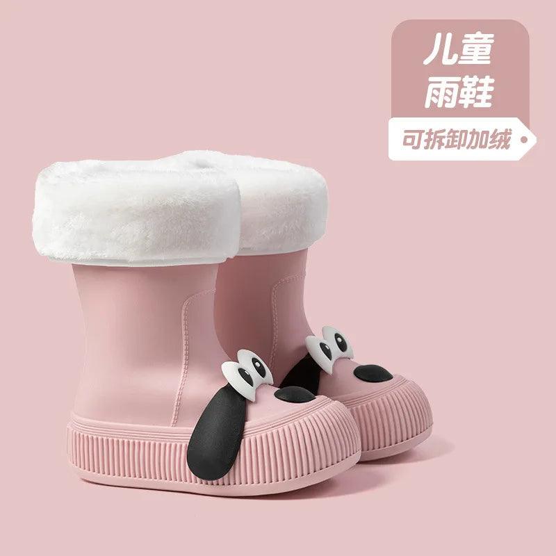 Kids Waterproof Rain Boots With Puppy Design | Toylandeu