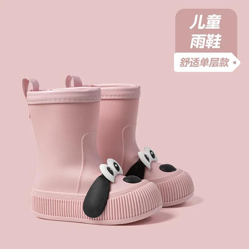 Kids Waterproof Rain Boots With Puppy Design | Toylandeu