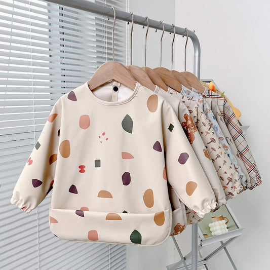 Kids' Waterproof Reversible Smock | Cartoon, Anti-Dirt