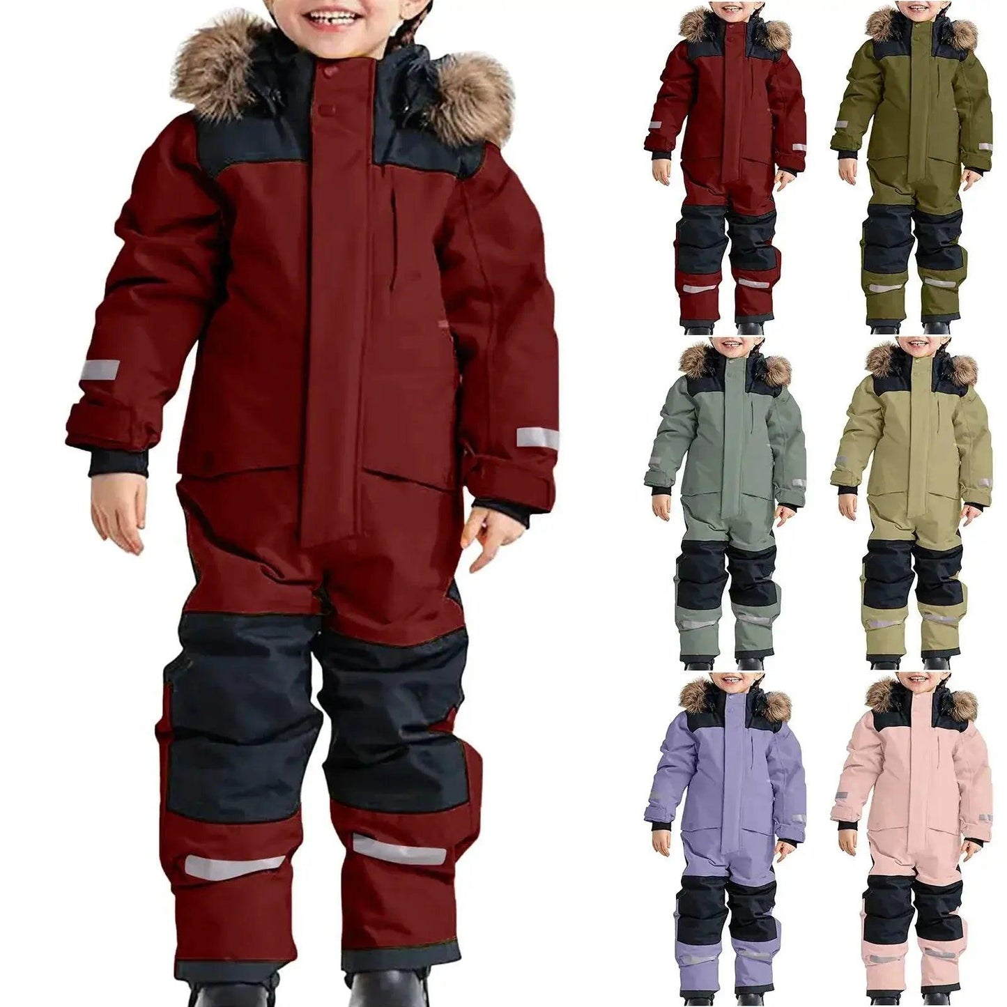  Kids Waterproof Ski Suit With Fleece Lining Unisex -  ToylandEU™