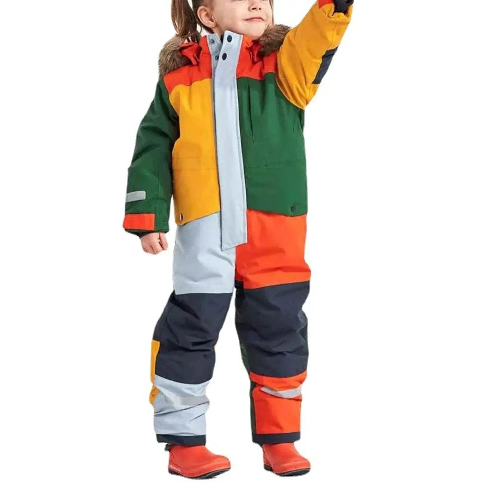  Kids Winter Ski Jumpsuit - Warm, Windproof Fleece Overall for Boys and Girls, Ideal for Snowboarding and Outdoor Play -  ToylandEU™