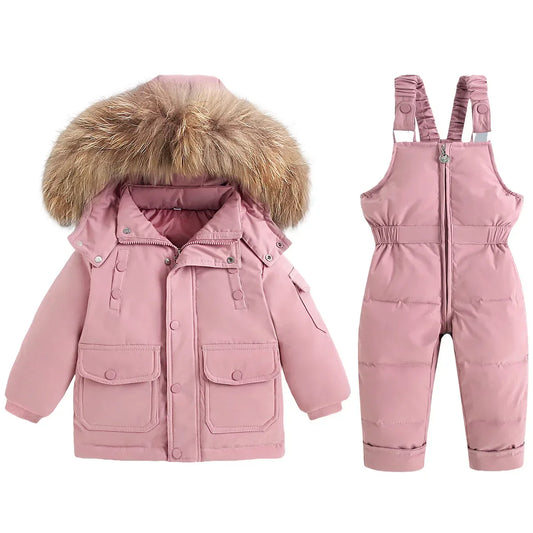 Kids Winter Ski Suit Set Two Piece With Removable Hood - ToylandEU