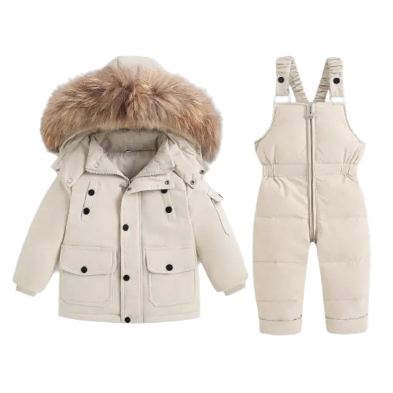 Kids Winter Ski Suit Set Two Piece With Removable Hood - ToylandEU