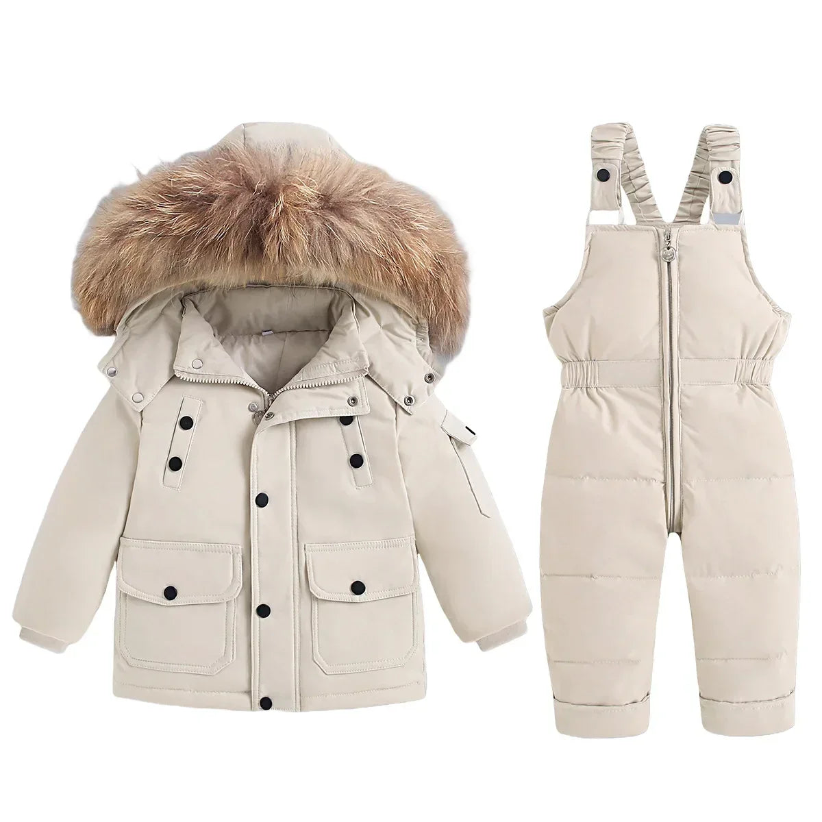 Kids Winter Ski Suit Set Two Piece With Removable Hood - ToylandEU