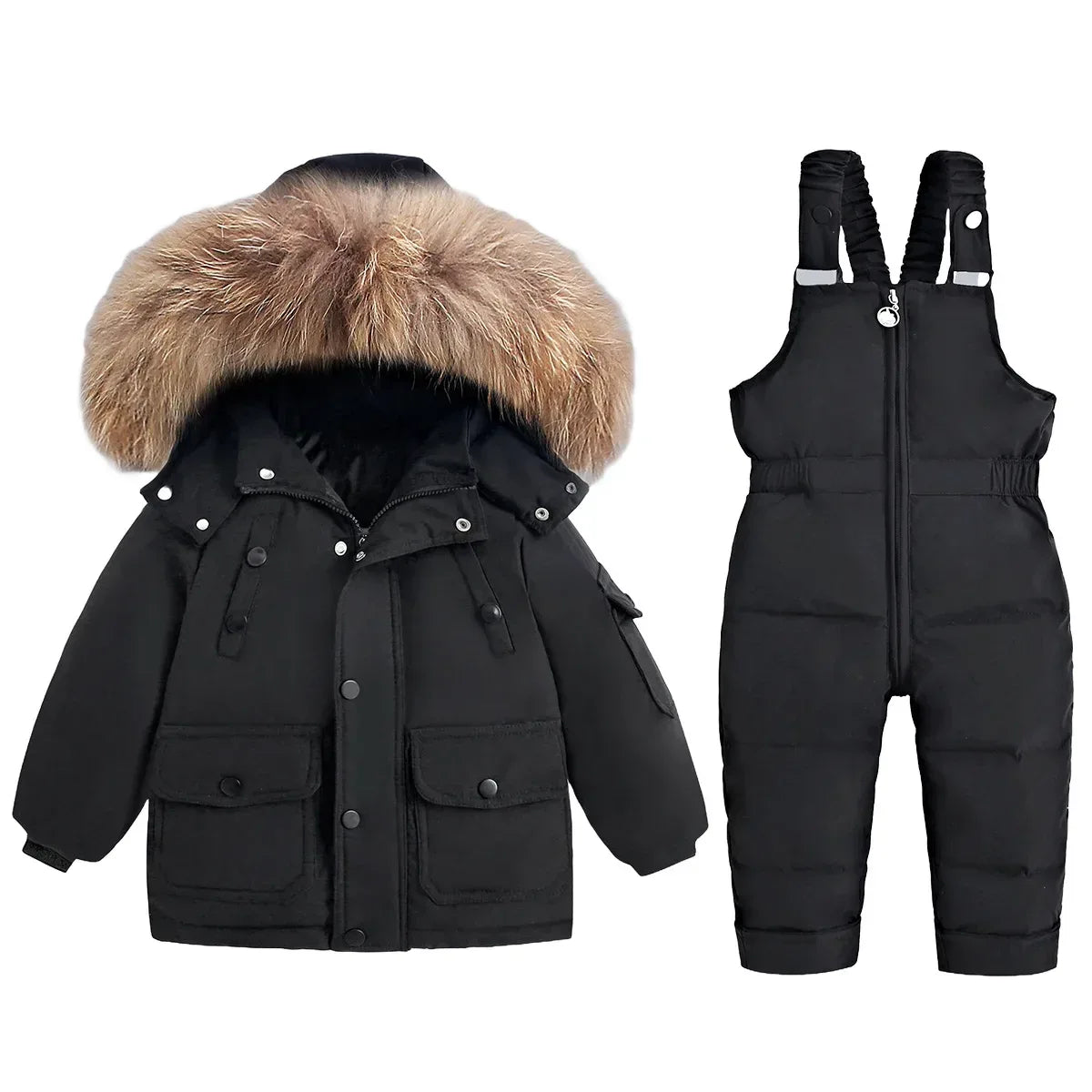 Kids Winter Ski Suit Set Two Piece With Removable Hood - ToylandEU