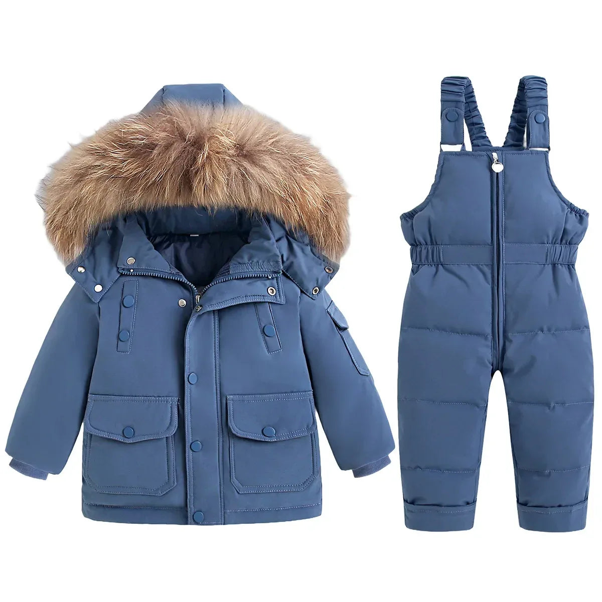 Kids Winter Ski Suit Set Two Piece With Removable Hood - ToylandEU