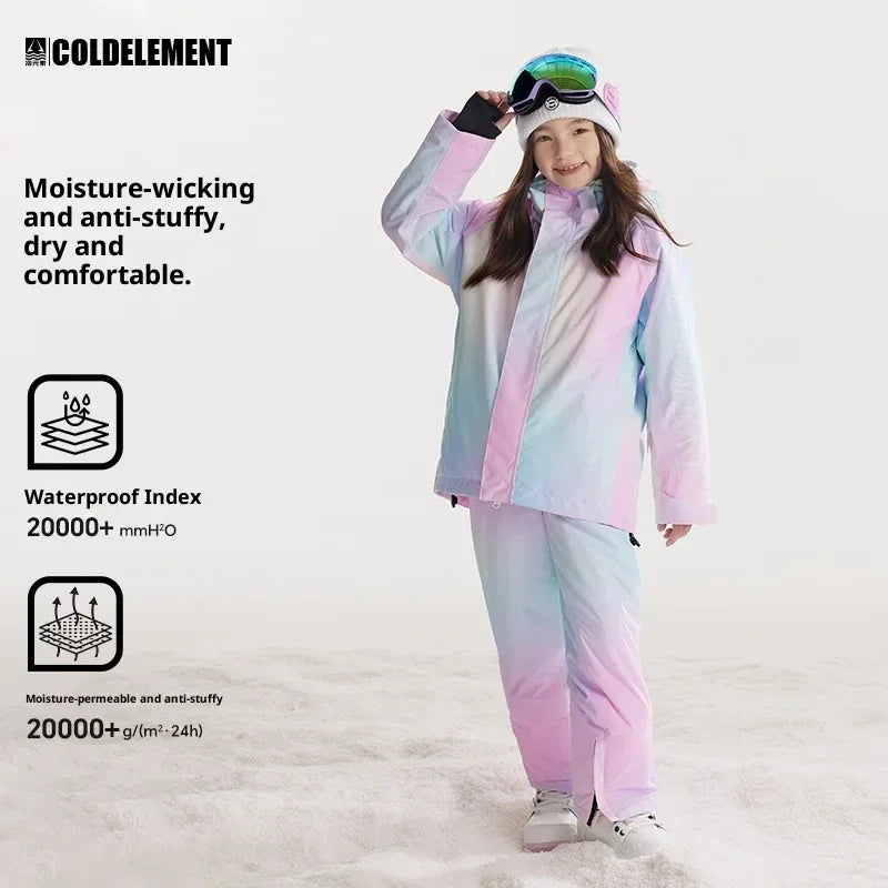 Kids Winter Ski Suit Set Warm Durable Children's Snow Gear - ToylandEU