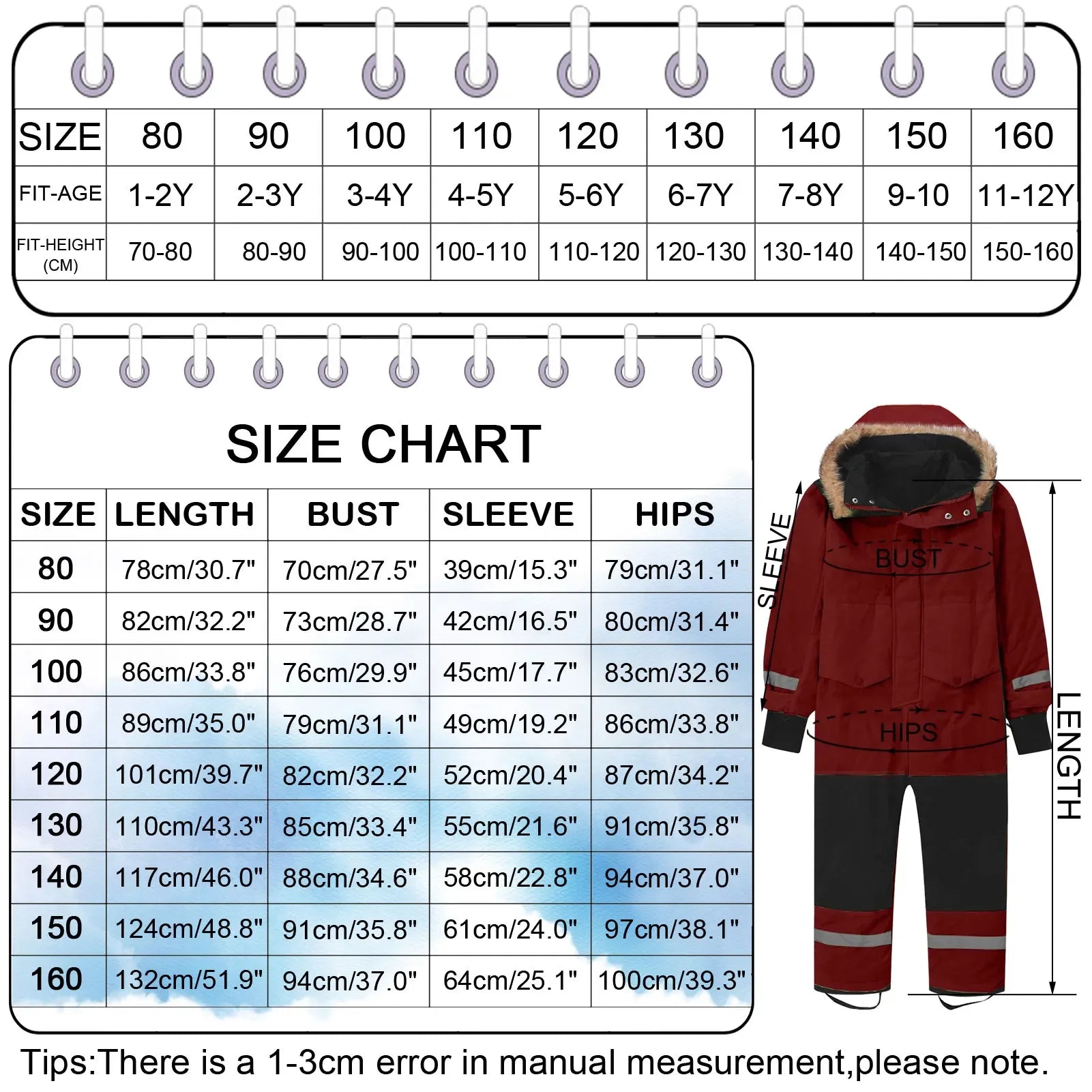 Kids Winter Ski Suit With Fur Hood Windproof Warmth Outdoor - ToylandEU