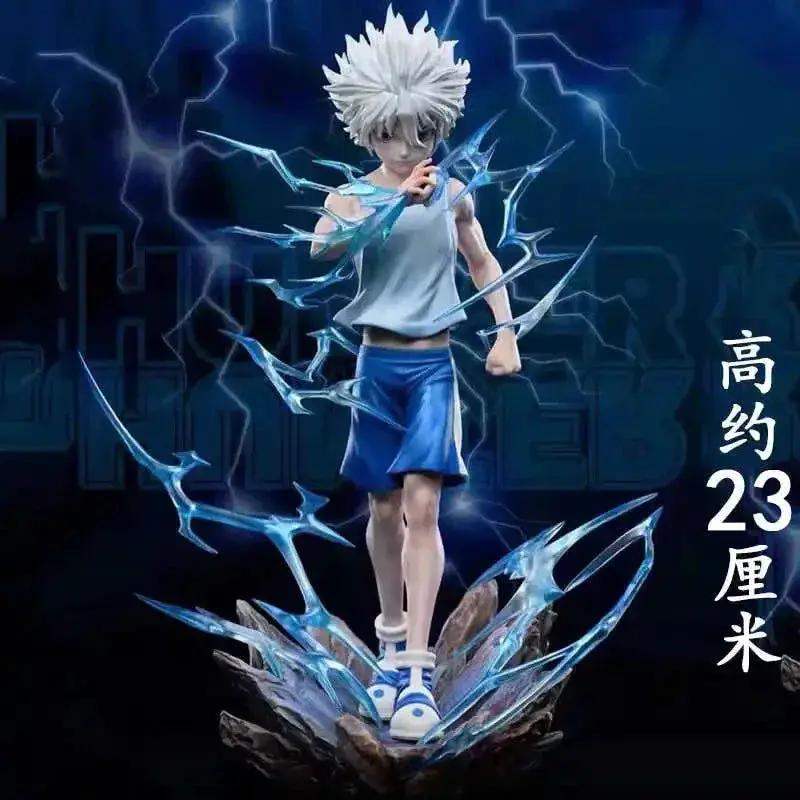 Killua Zoldyck Anime Figure, Lightning Thunder Godspeed Hunter X Hunter HxH Manga Action Figure PVC 23 cm - ToylandEU