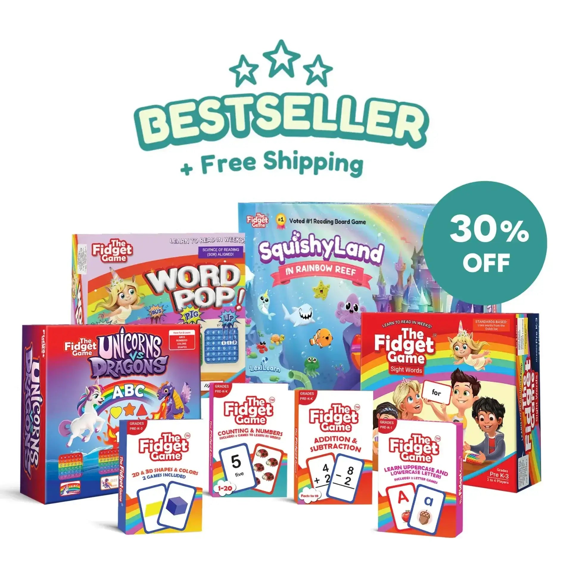 Kindergarten Learning Bundle For Strong Readers And Confident Learners - The Fidget Games