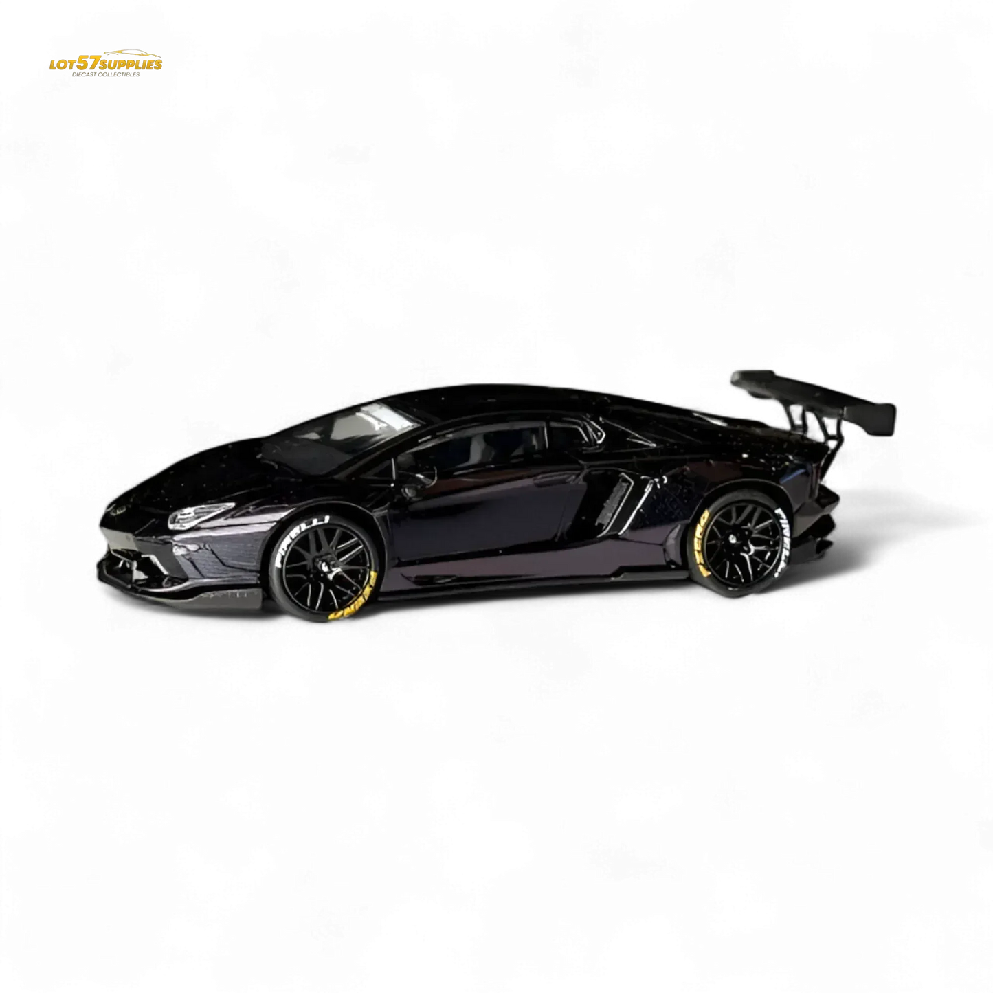 King Model Lamborghini Aventador LP700-4 LB 1.0 Purple Carbon Fiber 1:64 - ToylandEU