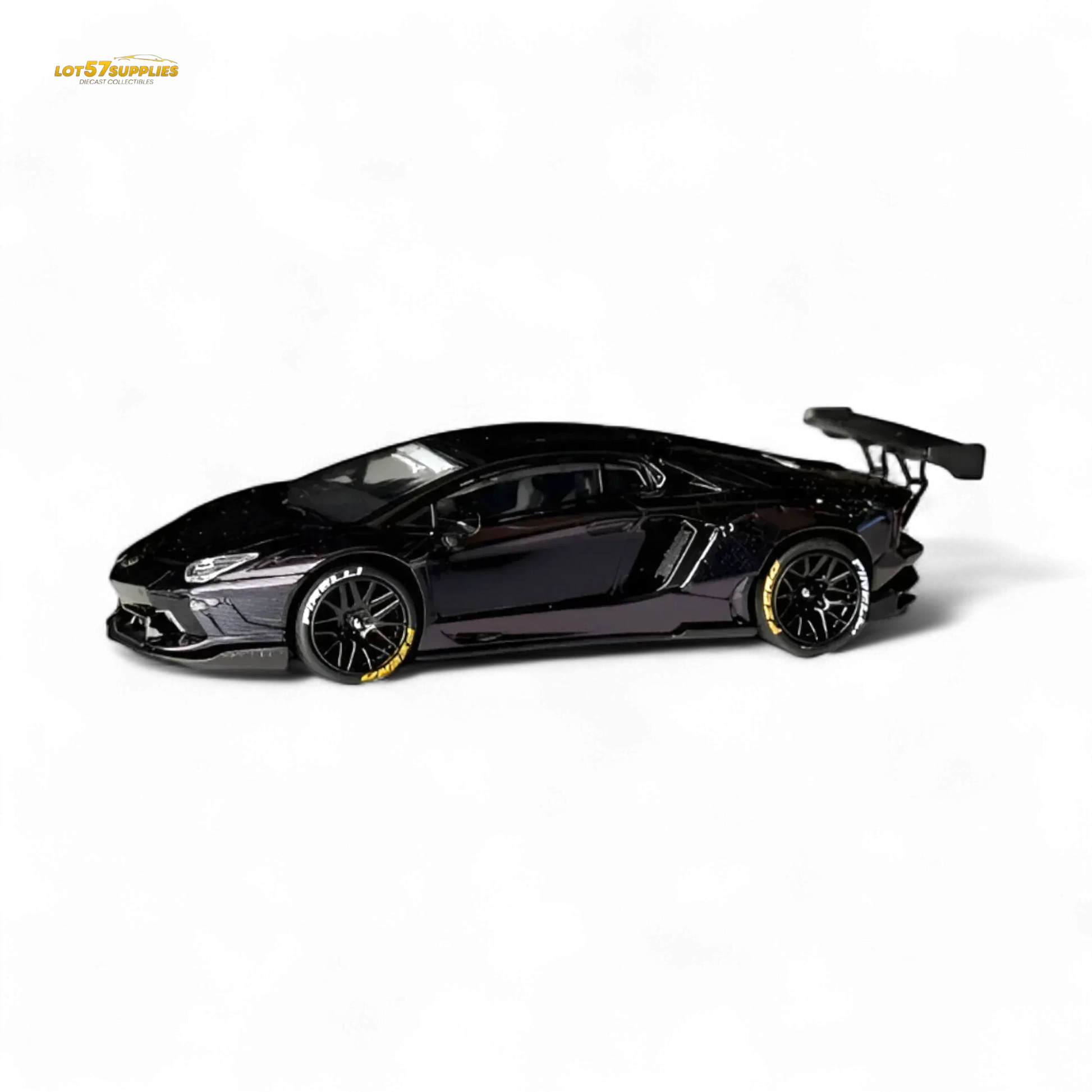 King Model Lamborghini Aventador LP700-4 LB 1.0 Purple Carbon Fiber 1:64 - ToylandEU