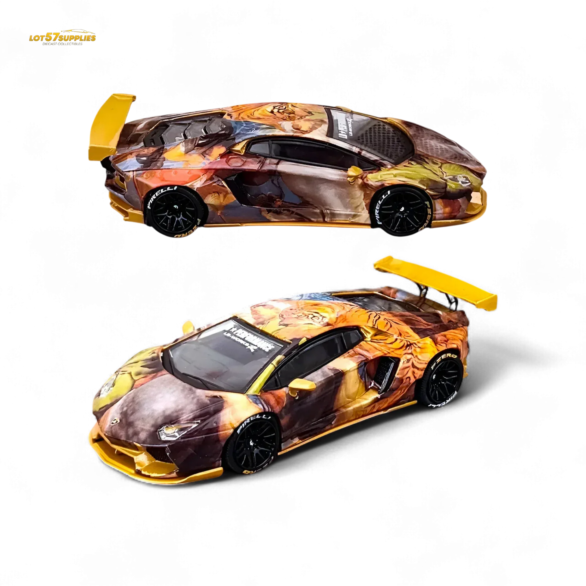 King Model Lamborghini Aventador LP700-4 LB 1.0 Tiger Racing Sports 1:64 - ToylandEU
