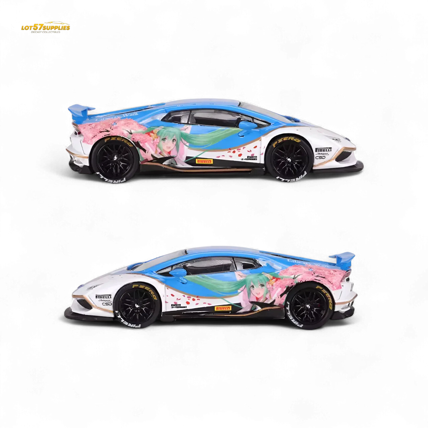 King Model Lamborghini Huracan LP610 LB 1.0 Hatsune Blue 1:64 - ToylandEU