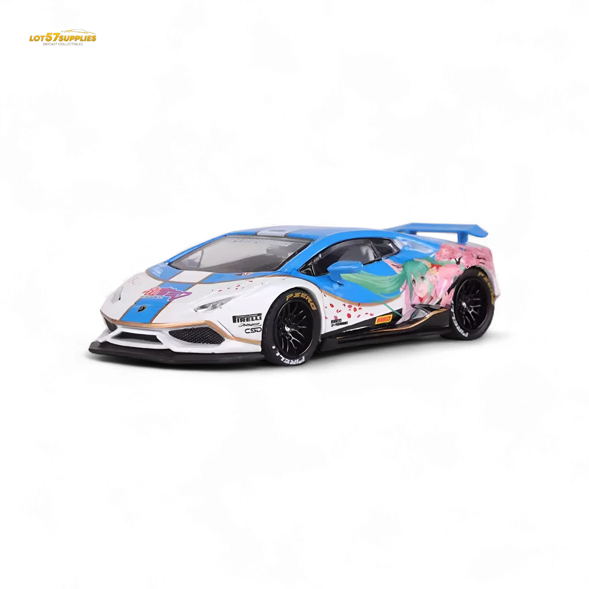 King Model Lamborghini Huracan LP610 LB 1.0 Hatsune Blue 1:64 - ToylandEU