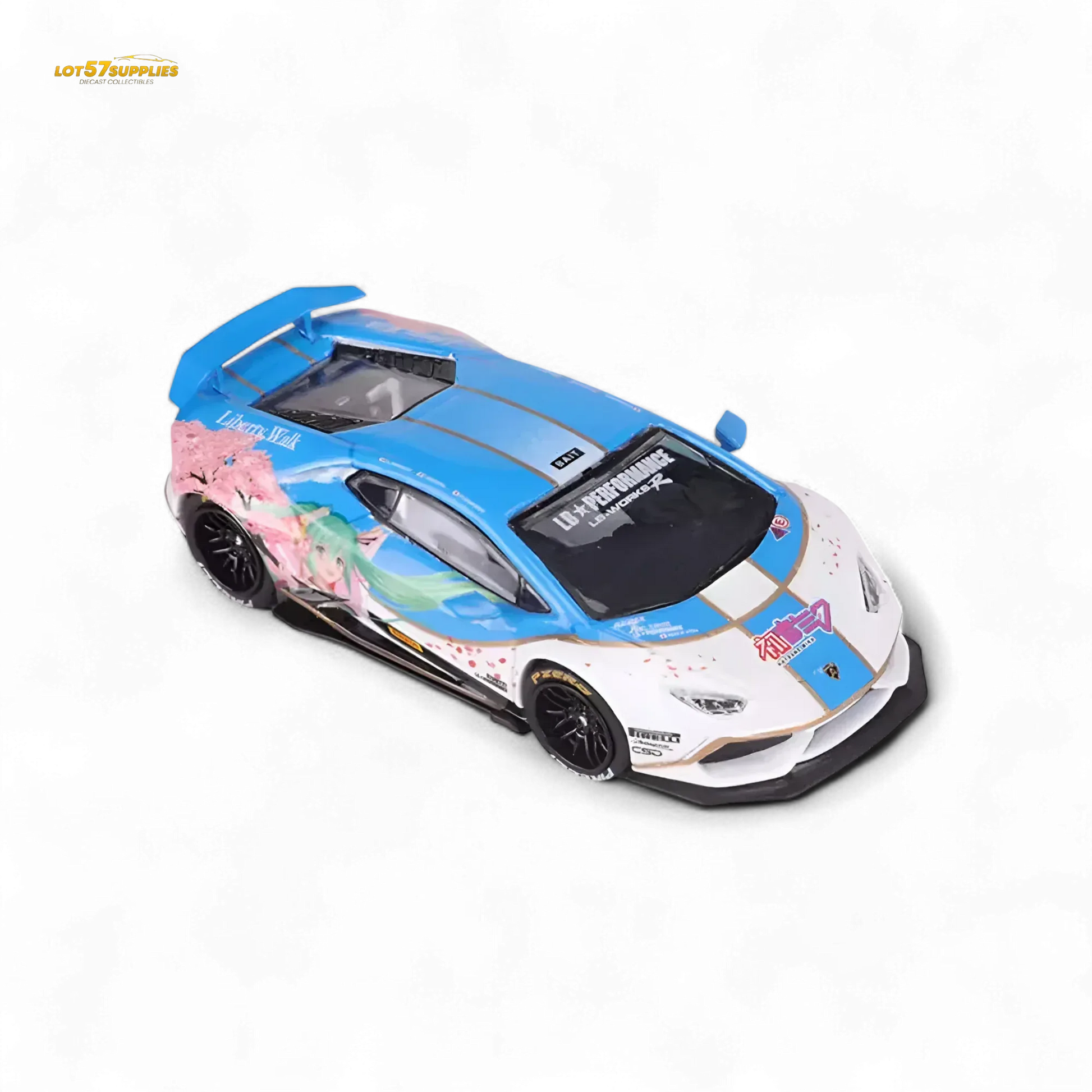 King Model Lamborghini Huracan LP610 LB 1.0 Hatsune Blue 1:64 - ToylandEU