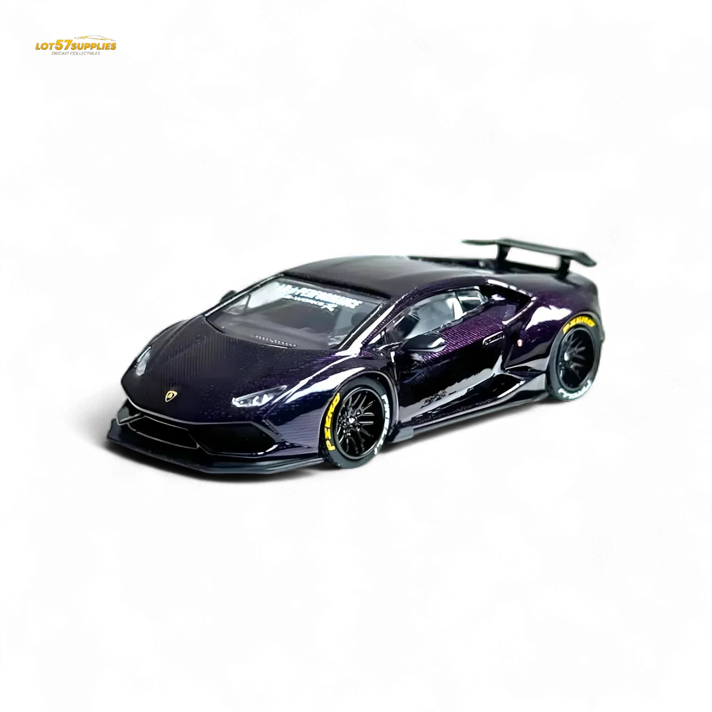 King Model Lamborghini Huracan LP610 LB 1.0 Purple Carbon Fiber 1:64 - ToylandEU