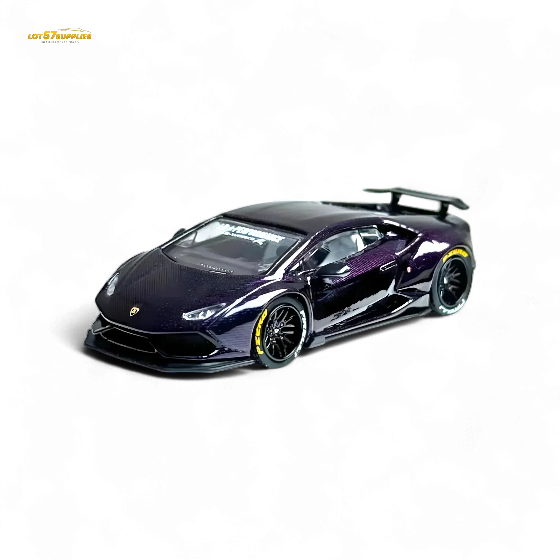 King Model Lamborghini Huracan LP610 LB 1.0 Purple Carbon Fiber 1:64 - ToylandEU
