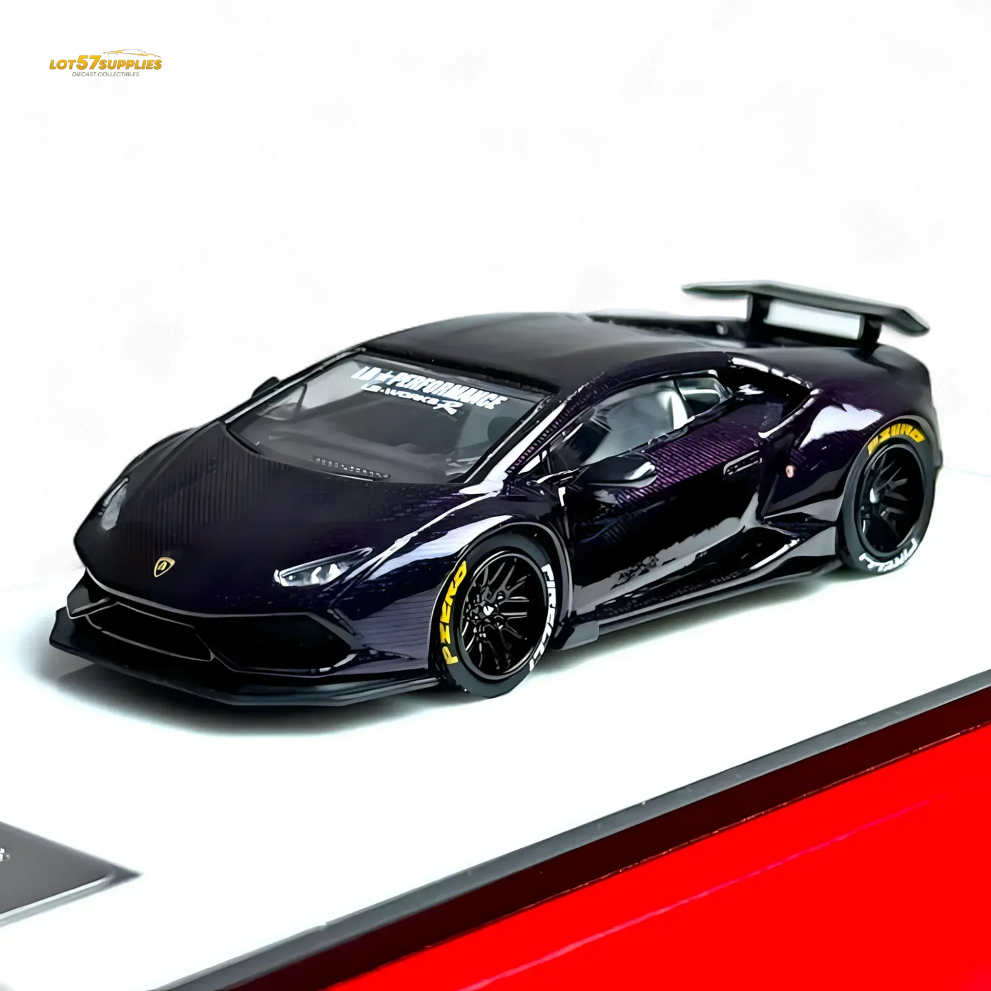 King Model Lamborghini Huracan LP610 LB 1.0 Purple Carbon Fiber 1:64 - ToylandEU