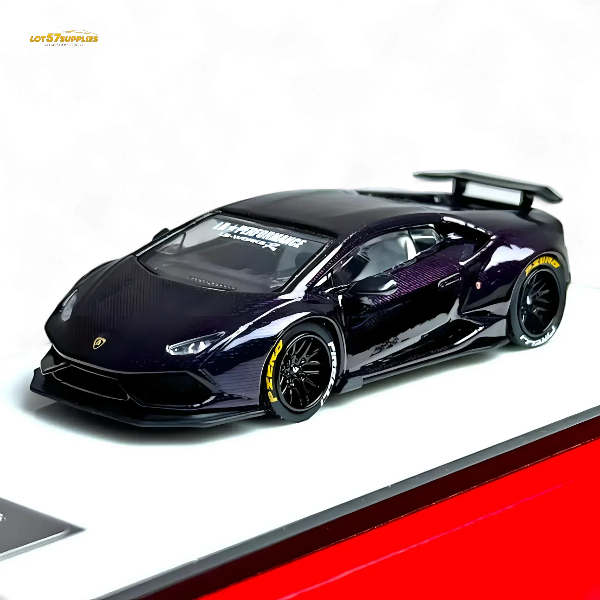 King Model Lamborghini Huracan LP610 LB 1.0 Purple Carbon Fiber 1:64 - ToylandEU