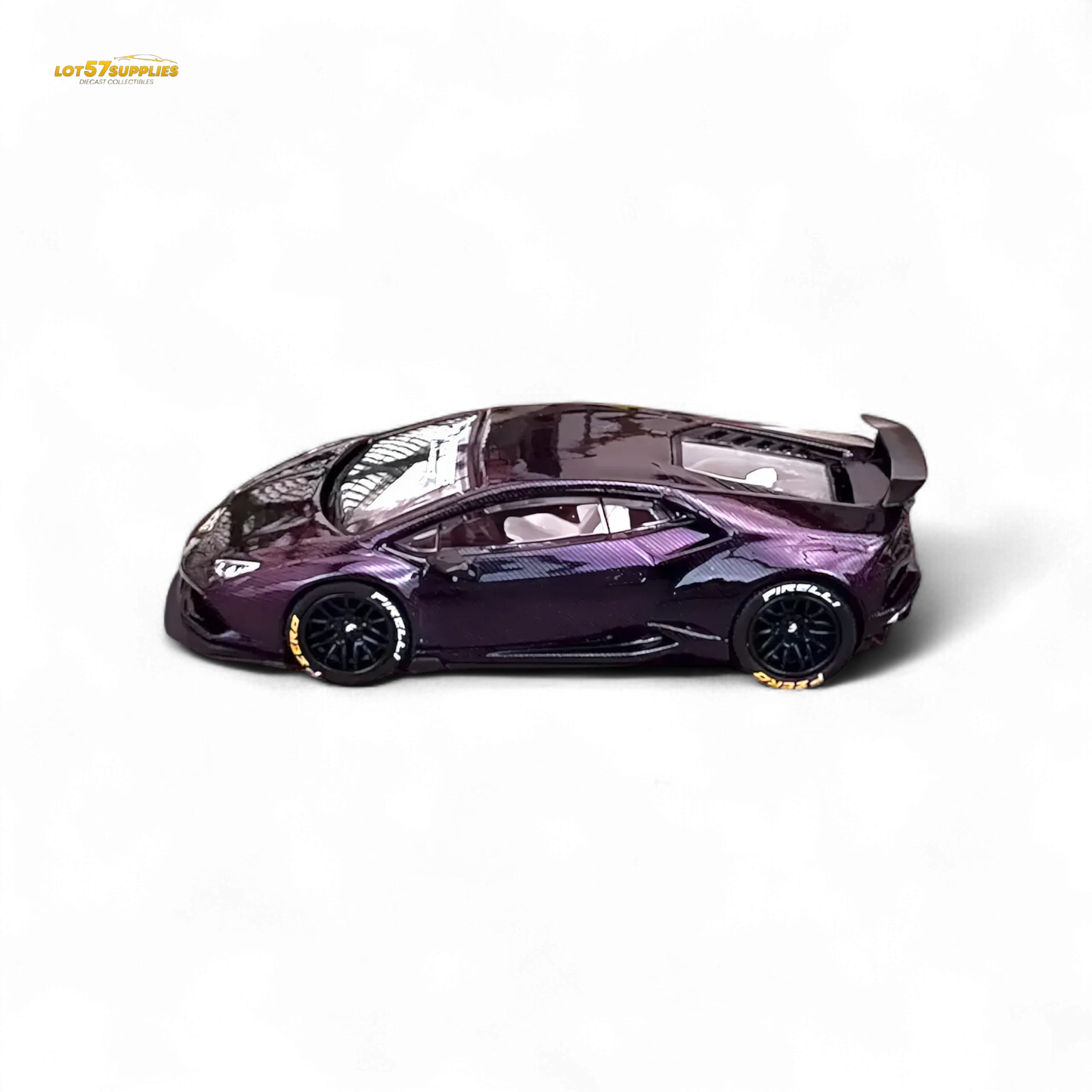 King Model Lamborghini Huracan LP610 LB 1.0 Purple Carbon Fiber 1:64 - ToylandEU