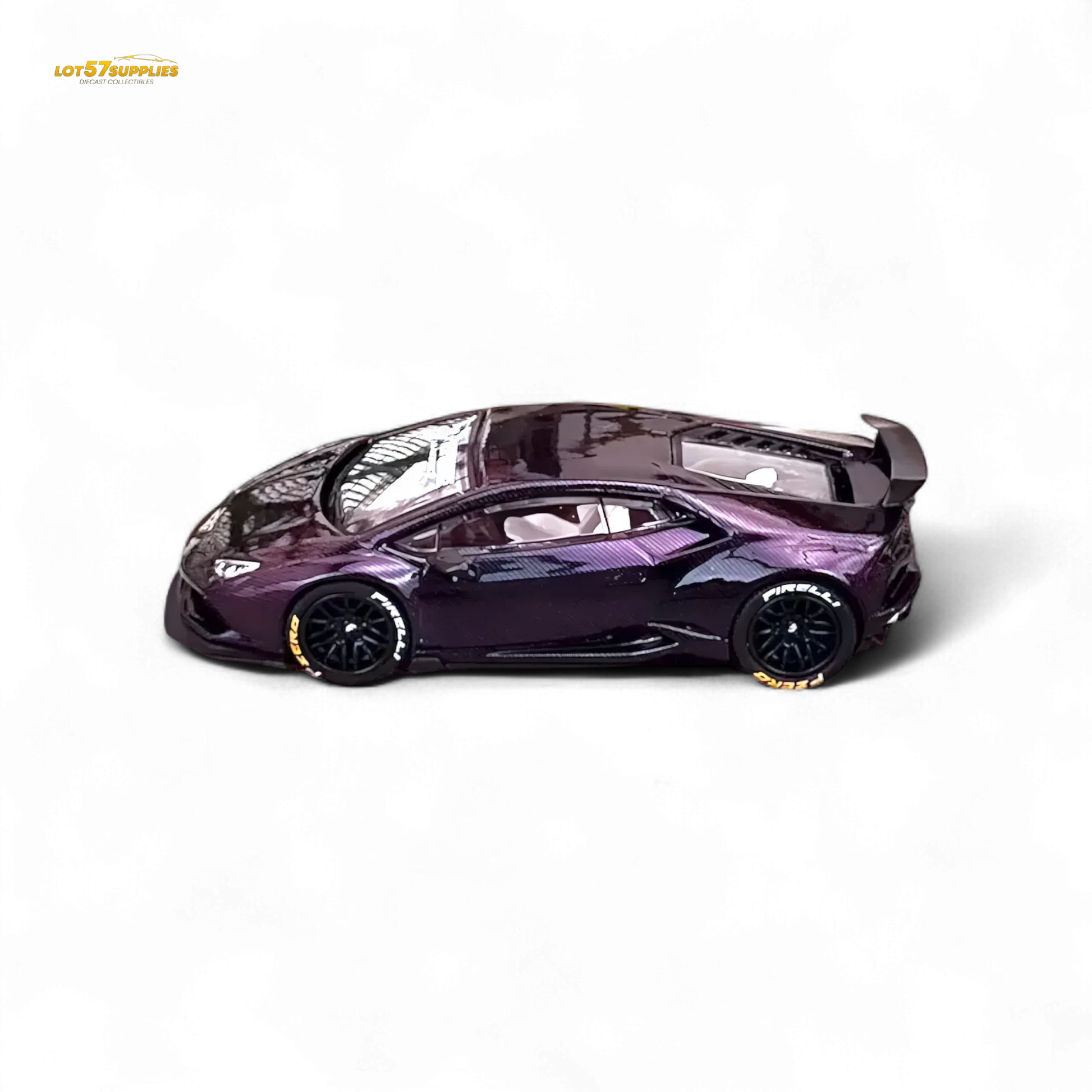 King Model Lamborghini Huracan LP610 LB 1.0 Purple Carbon Fiber 1:64 - ToylandEU