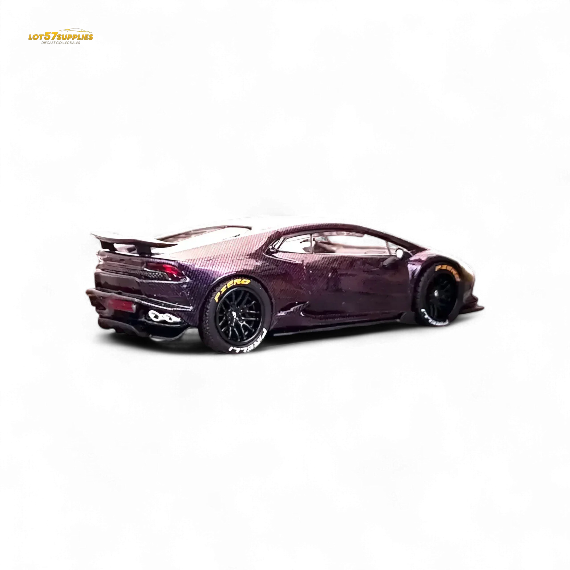 King Model Lamborghini Huracan LP610 LB 1.0 Purple Carbon Fiber 1:64 - ToylandEU