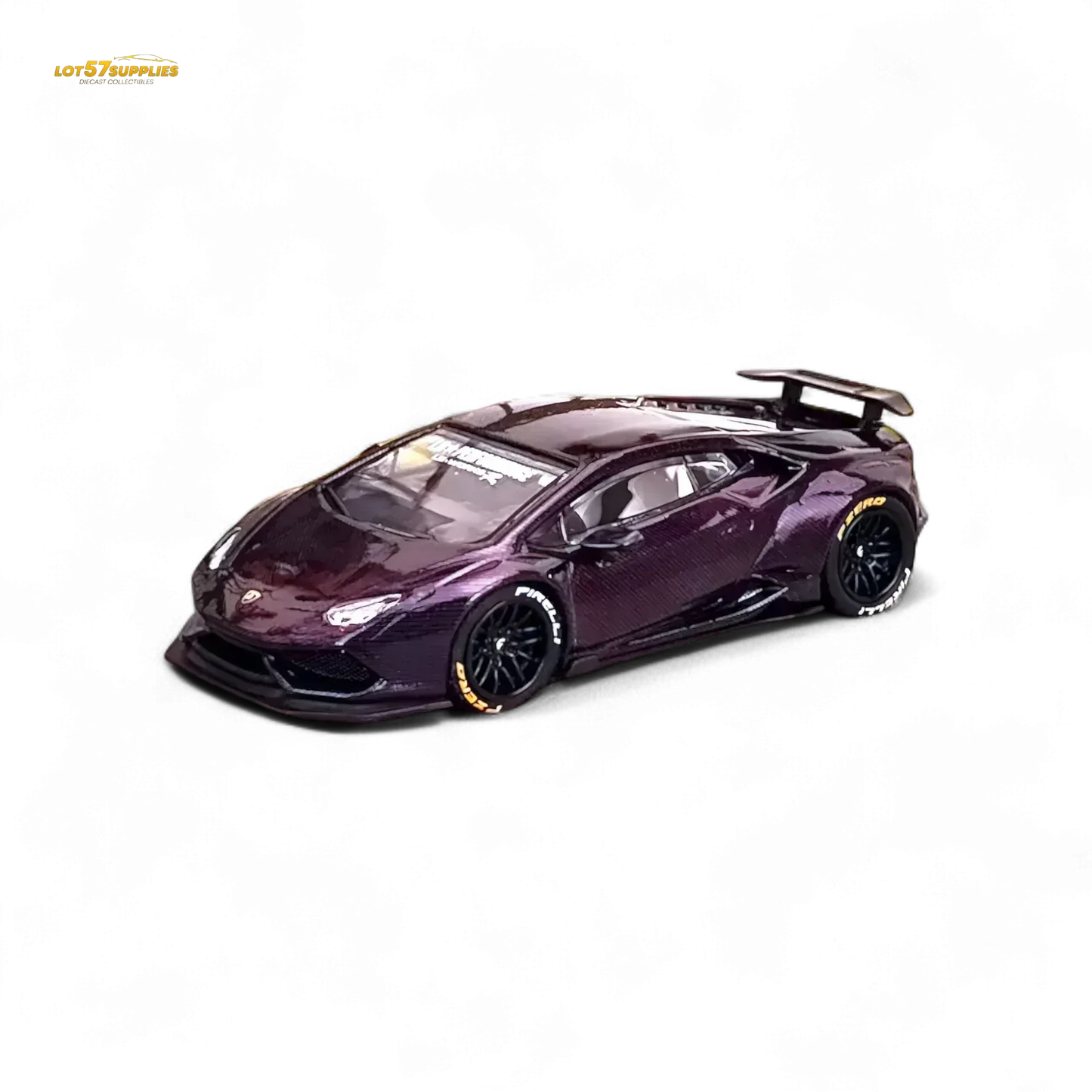 King Model Lamborghini Huracan LP610 LB 1.0 Purple Carbon Fiber 1:64 - ToylandEU